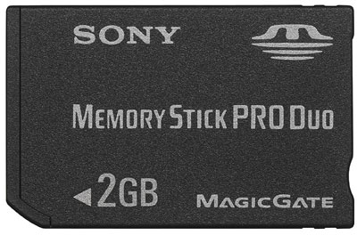 Memory Stick Pro Duo 2GB + штатив
